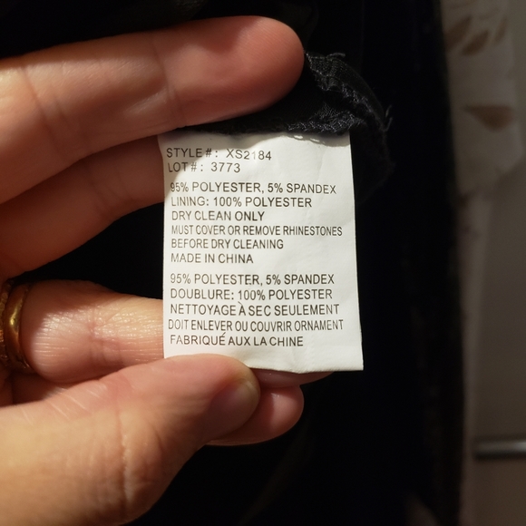 Fitted mini dress with draped upper bodice + open back, DA Nites, size 10, dusk - Picture 4 of 4